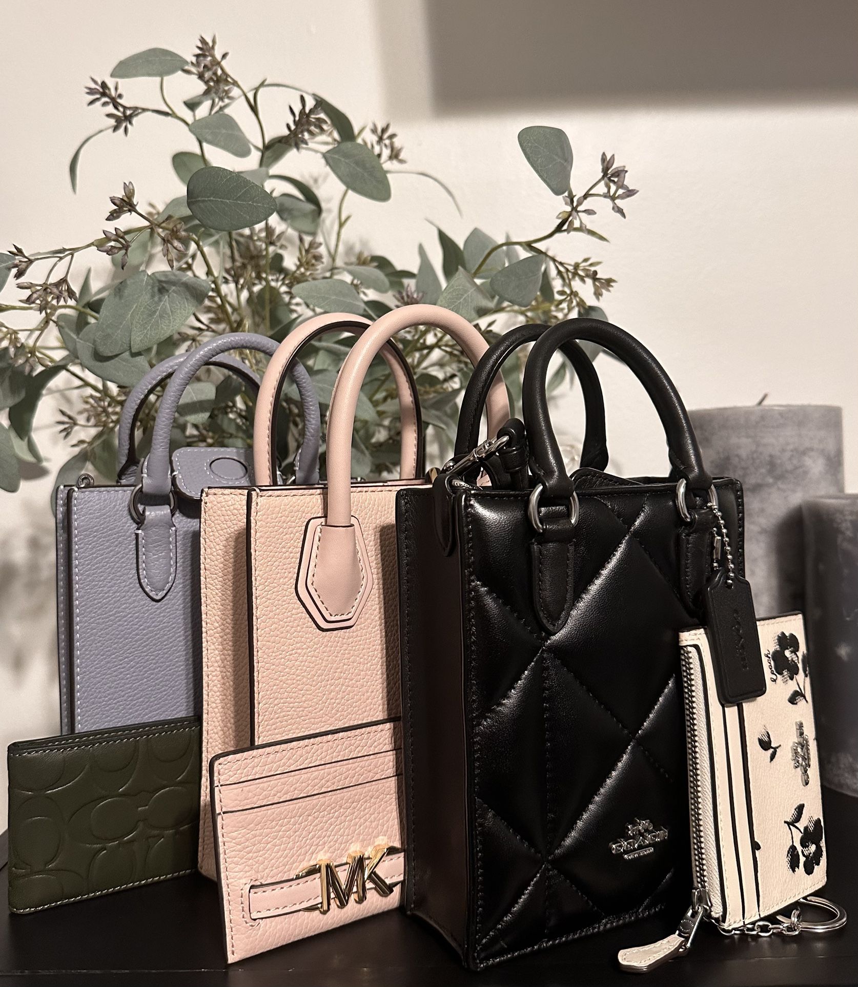 2 Coach & 1 Michael Kors Mini Bags & 3 Mini Wallets