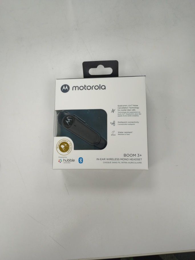 Motorola Boom 3 Plus In-Ear Wireless Mono Bluetooth Headset -Black