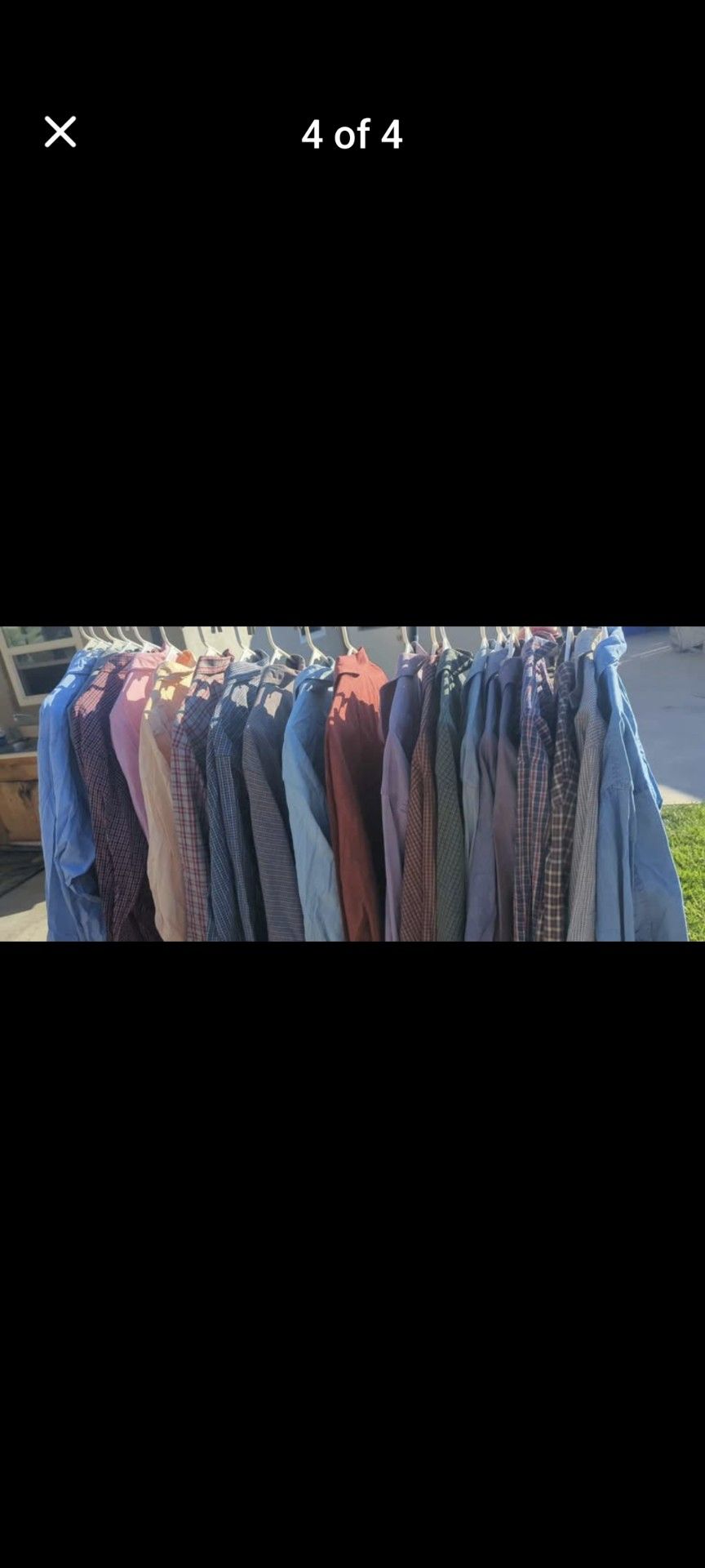 21 men's long sleeve button down, pocketed shirts. All 100% cotton and size L.
