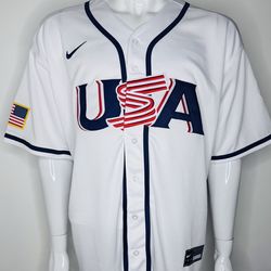 2026 WBC USA Men's Baseball Jersey White  World Baseball Classic