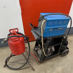 Chicago Electric Systems- Dual Mig Welder w/ Tank and Helmet
