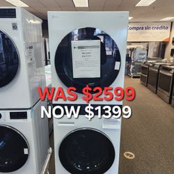 28 Cu. Ft. Washer 4.2 Cu Ft. Dryer Dual Invterter Heat Pump Ventless Electric Dryer