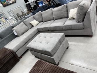 “L” Shape Sectional With Ottoman 🔥🔥🔥🔥