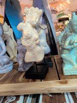 Balinese Goddess Torso Statue on Stand