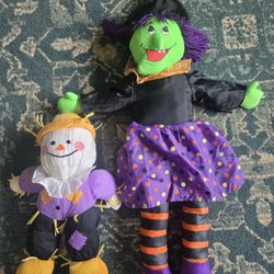 Plush Scarecrow And Witch