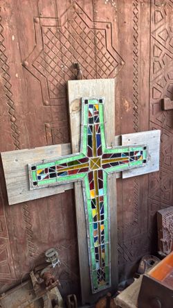 Handmade Stained Glass Cross