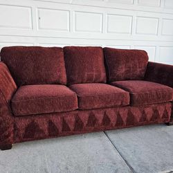 Clean Condition ✅️ Lazyboy Furniture Burnt Red Sofa Couch Nicely Cushioned 1Pc 