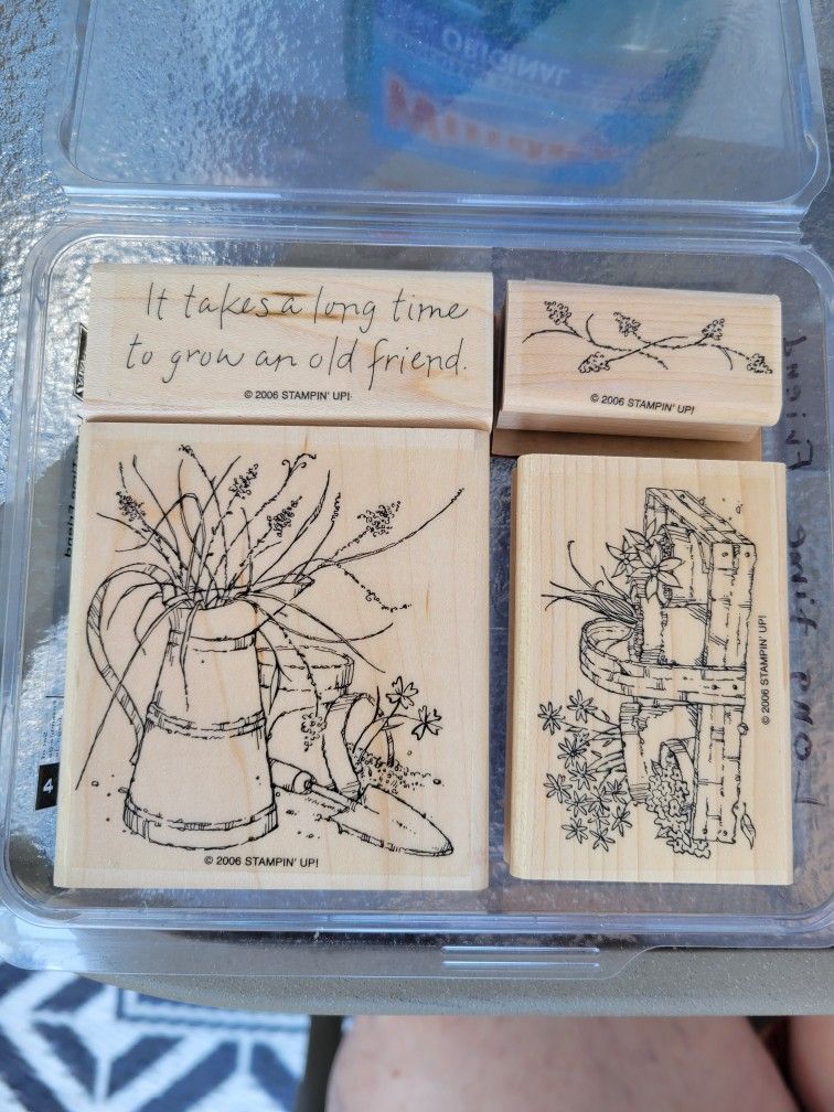 Stampin Up Long Time Friend Rubber Stamp Set