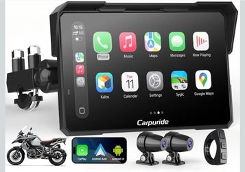 Carpuride W702 Plus 7" Motorcycle CarPlay Android Auto Android 14 Dash Cam
8-core, 1080P dash cam, waterproof touchscreen, online/offline gps, Bluetoo
