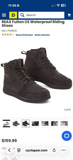 REAX FULTON CE WATERPROOF MOTORCYCLE BOOTS