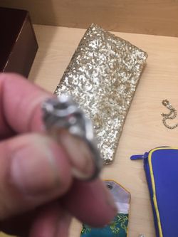 Lady in The Lake Ring Sterling Silver Blue Gem Stone 