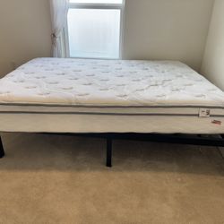 2. Queen Mattress + Metal Bed Frame