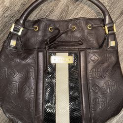 L.A.M.B. Brown Leather Purse Women’s Designer Handbag Shoulder Bag