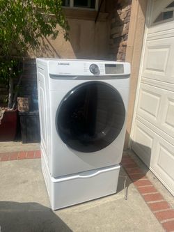 Samsung gas dryer with pedestal