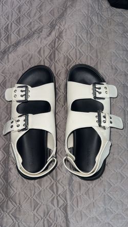 Old Navy Faux-Leather Chunky Buckle Sandal - Woman’s Size 9