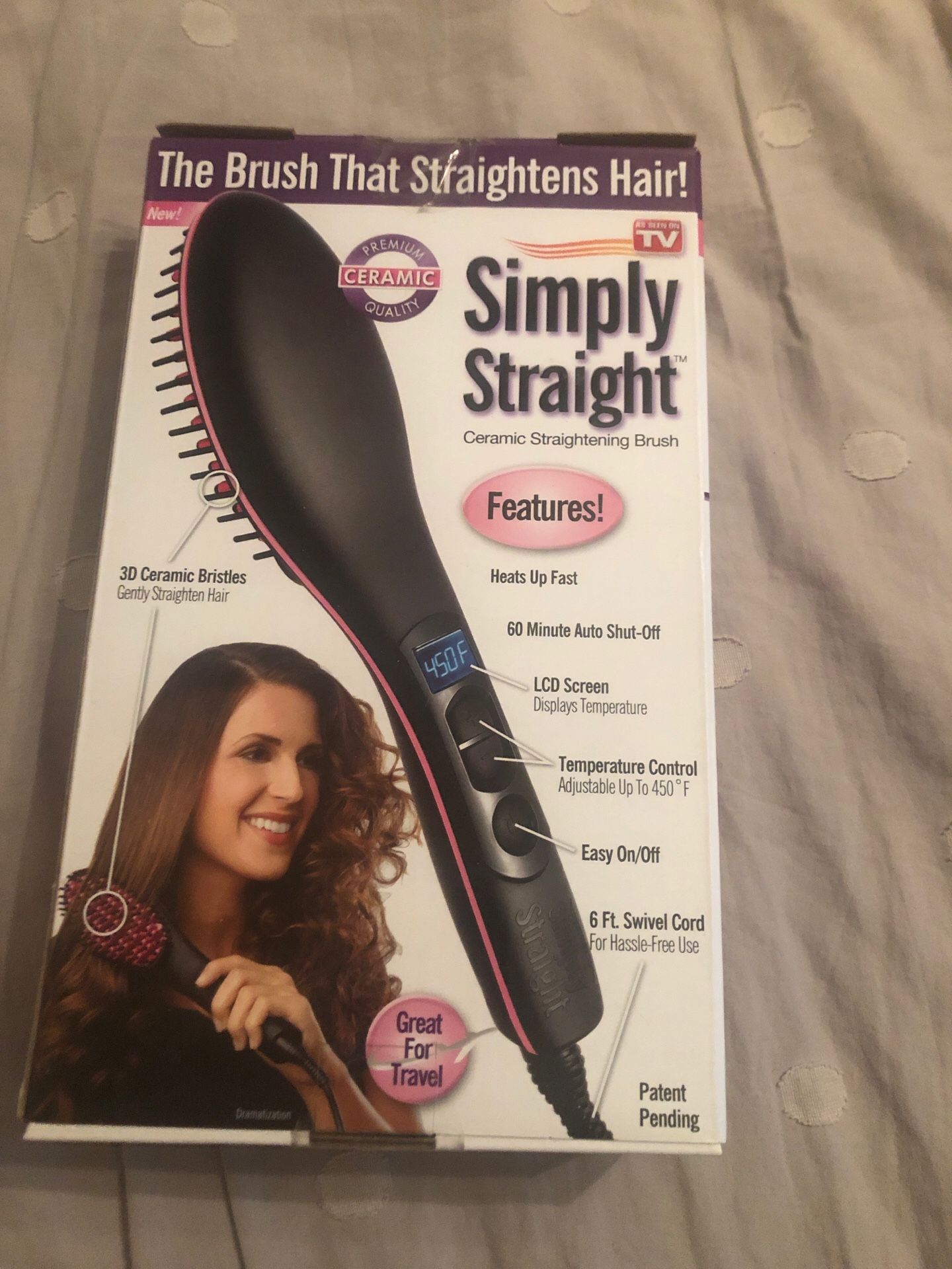 Simply straight hair brush/straightener