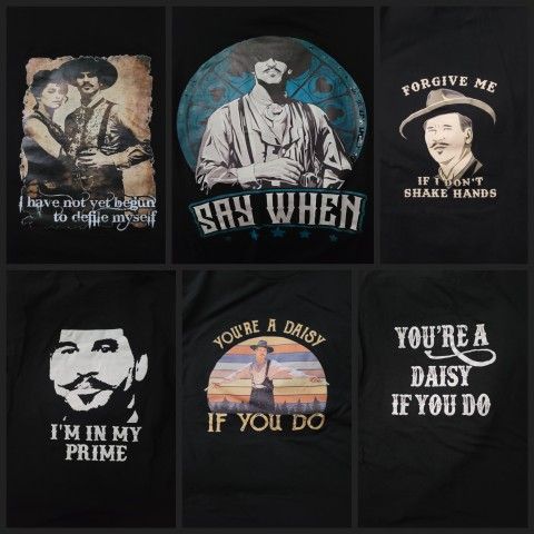 New Black Graphic T-shirts