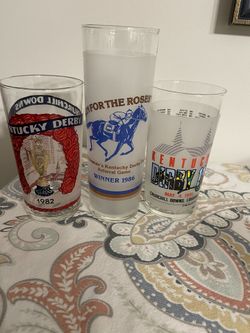 Set Of 11 Kentucky Derby Glasses