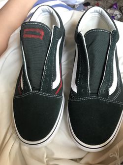 Messed up custom forest green vans