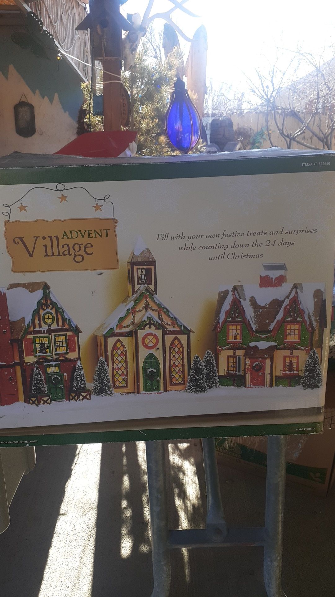 Brand New Advent Village Open 24 doors you can fill w/ surprises
