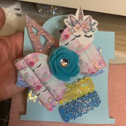 Hair Bow With 2 Clips 