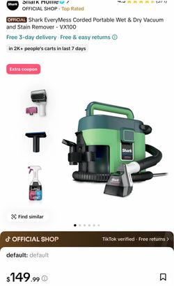 Shark EveryMess Portable Wet & Dry Vacuum VX100