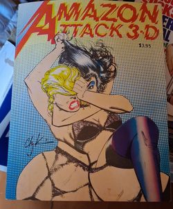 Amazon Attack 3-D Comic Book and 3D glasses