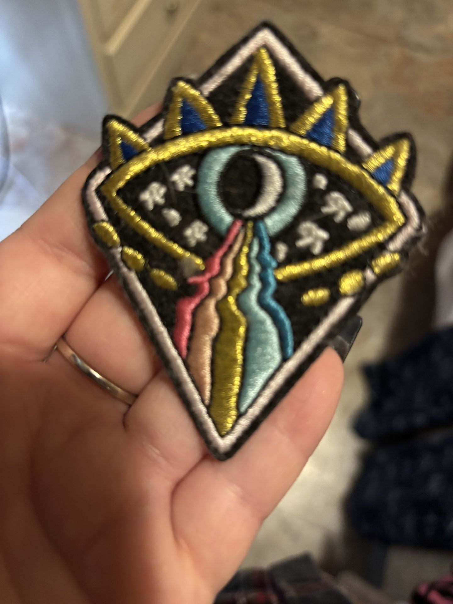 Multicolored Third Eye Iron On Patch