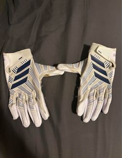 Adidas Football Receiver Gloves White Navy