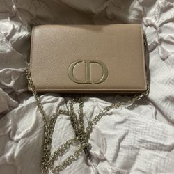 Christian Dior Calfskin 30 Montaigne 2 In 1 Pouch Beige