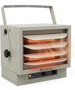 Comfort Zone 5000W Ceiling Mounted Garage Heater – 240V Electric Shop Heater