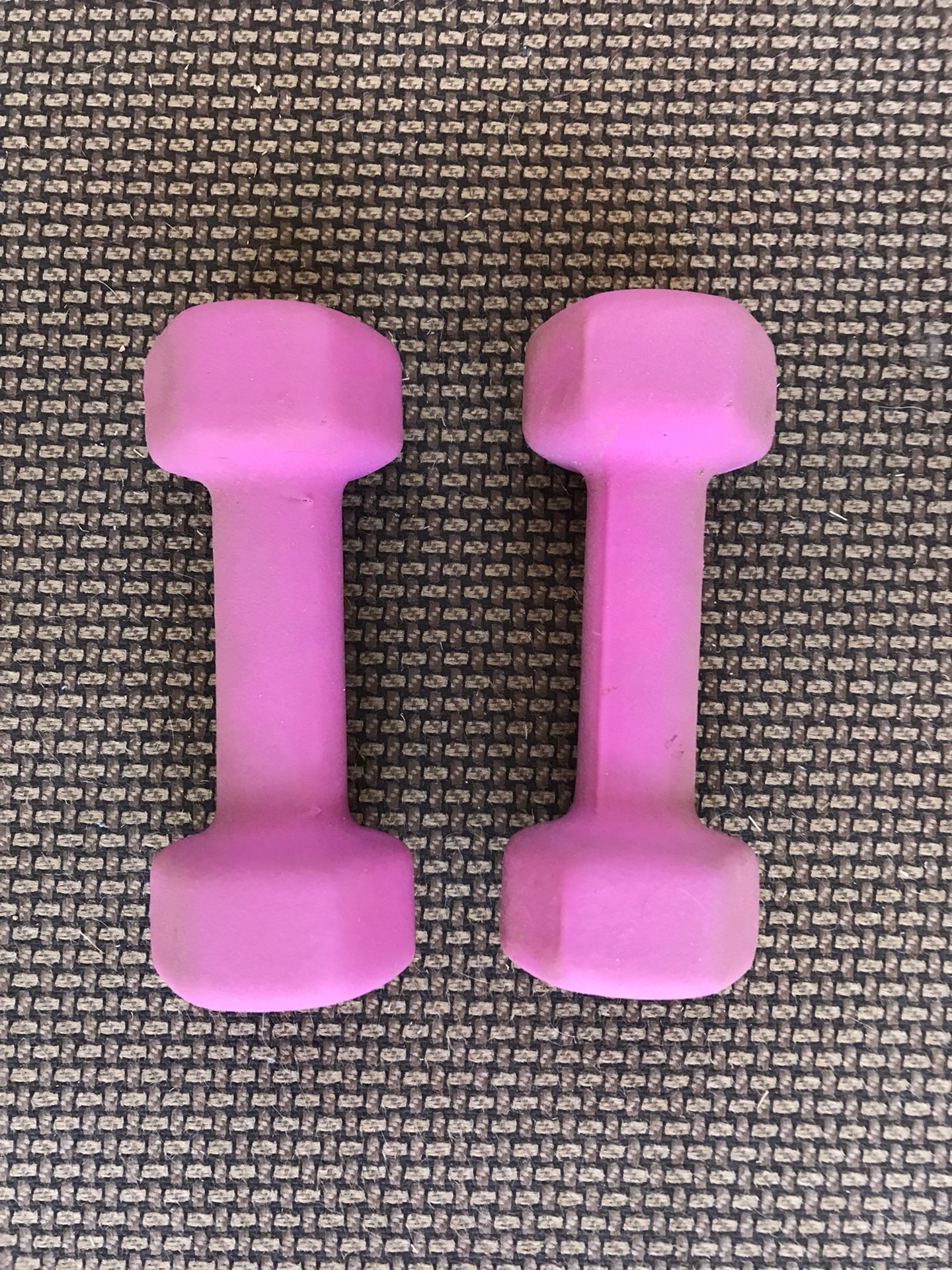 2 Neoprene Coated 5 LB Dumbbell Weights For Sale