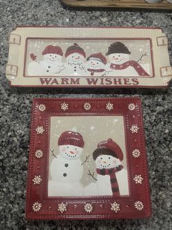 Christmas St. Nicholas Square Plates