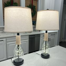New Set of Table Lamps with Two Light Sources 