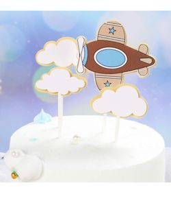 Cupcake / Cake toppers hot air balloon / airplane / jet / clouds