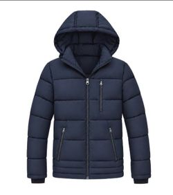NEW - Men's Winter Puffer Jacket with Hood - Adult Small size