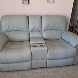 Leather Double Recliner, Electric 