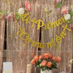 Backdrop Sequin Curtain Rose Gold