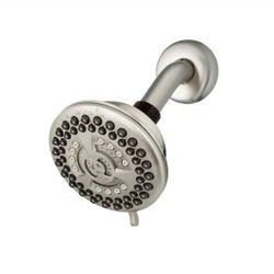 Waterpik
9-Spray 4.5 in. Single Wall Mount Low Flow Fixed Adjustable Shower Head in Brushed Nickel