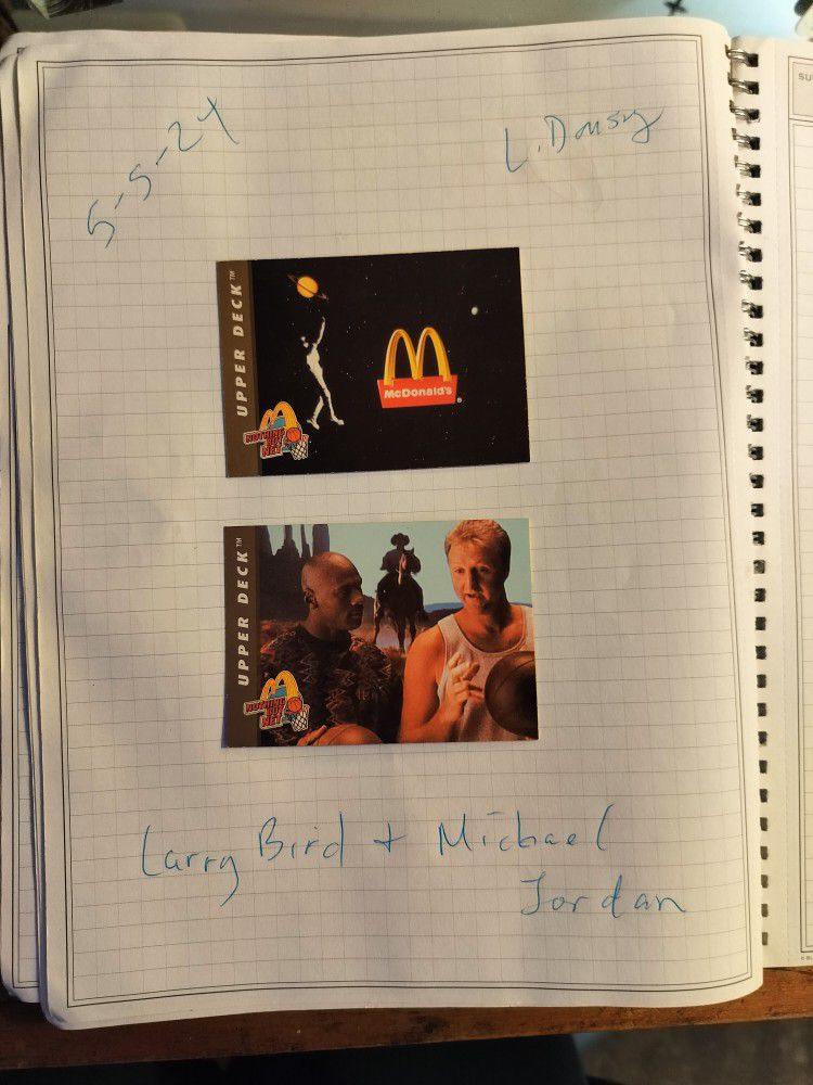 Larry Bird And Michael Jordan Upper Deck Card