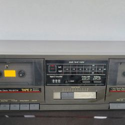 Vintage Technics RS-B17W Stereo Double Cassette Deck Player TESTED WORKING
