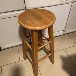 Wooden Stool 29 H x 13 W 