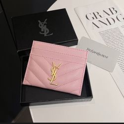 YSL Card Holder Color Pink
