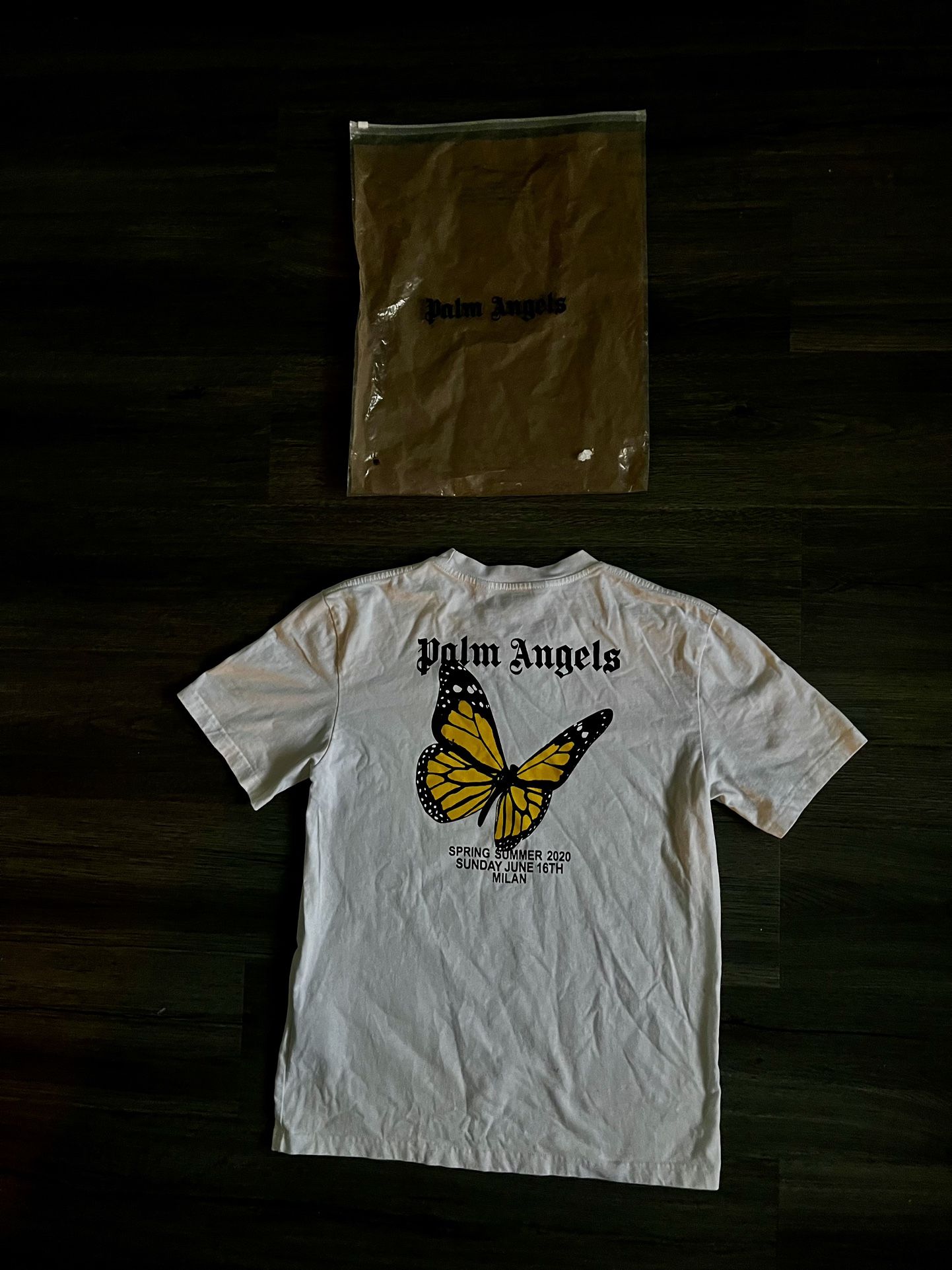 Palm Angels T Shirt White Butterfly/Size S/Only Worn Once