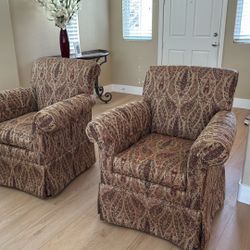 Set Of 2 Ethan Allen Chairs 
