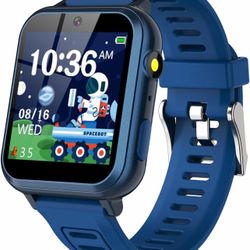 Smart Watch for Kids with 24 Puzzle Games HD Touch Screen Camera Music Player Pedometer Alarm Clock Calculator Flashlight 12/24 hr Gifts for 4-12 Year