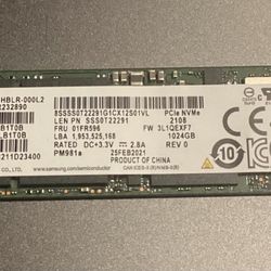 Samsung My-VLB1T0B Pcie Nvme Ssd 1tb 