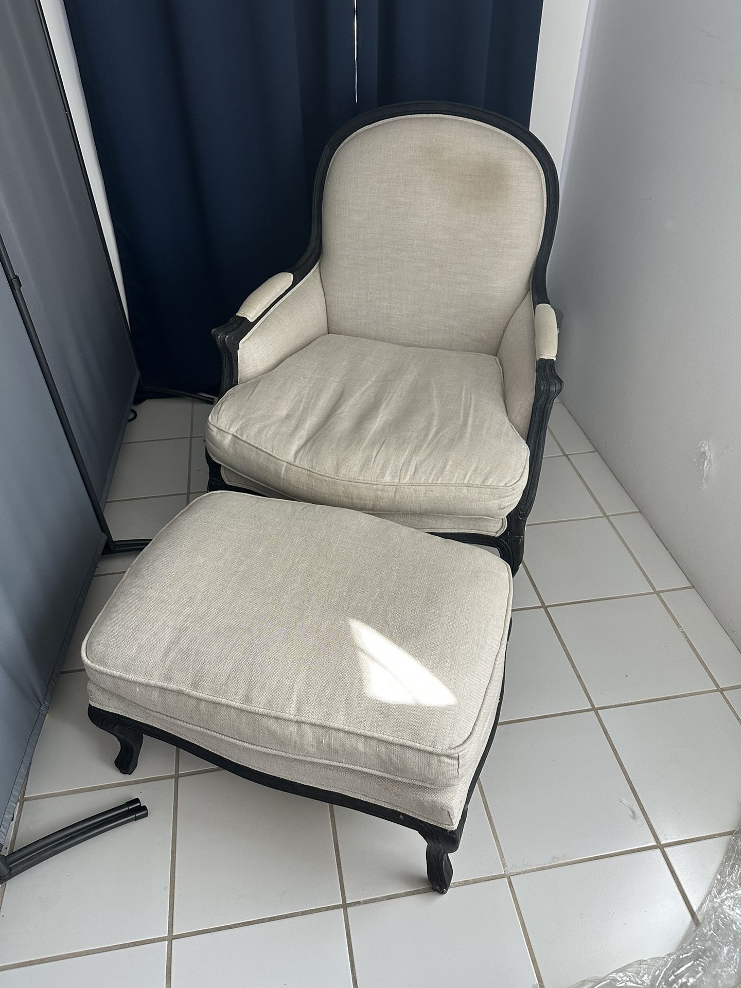 Restoration Hardware Lyon Chair And Ottoman