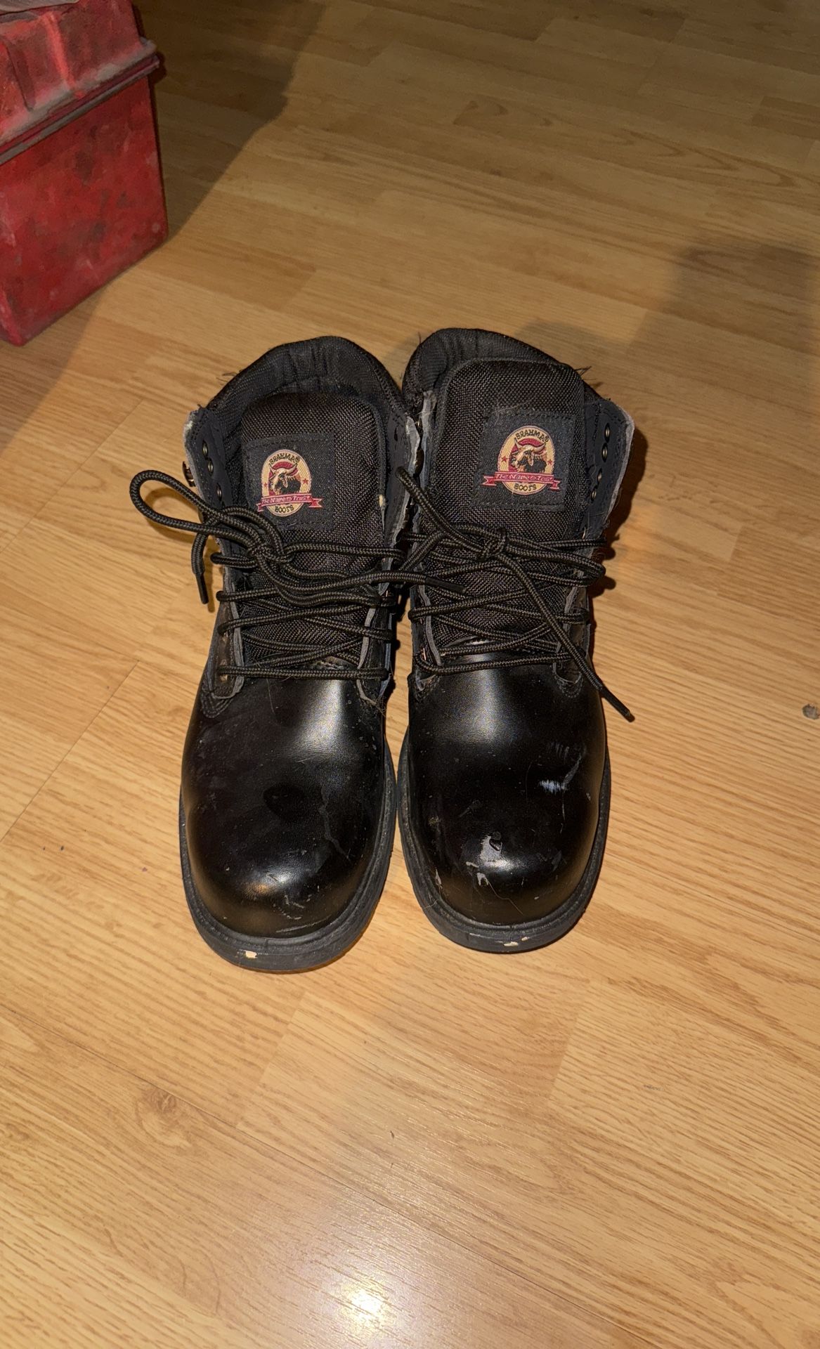 Brahma Mens Gus Wide Width 6" Steel Toe Work Boots
