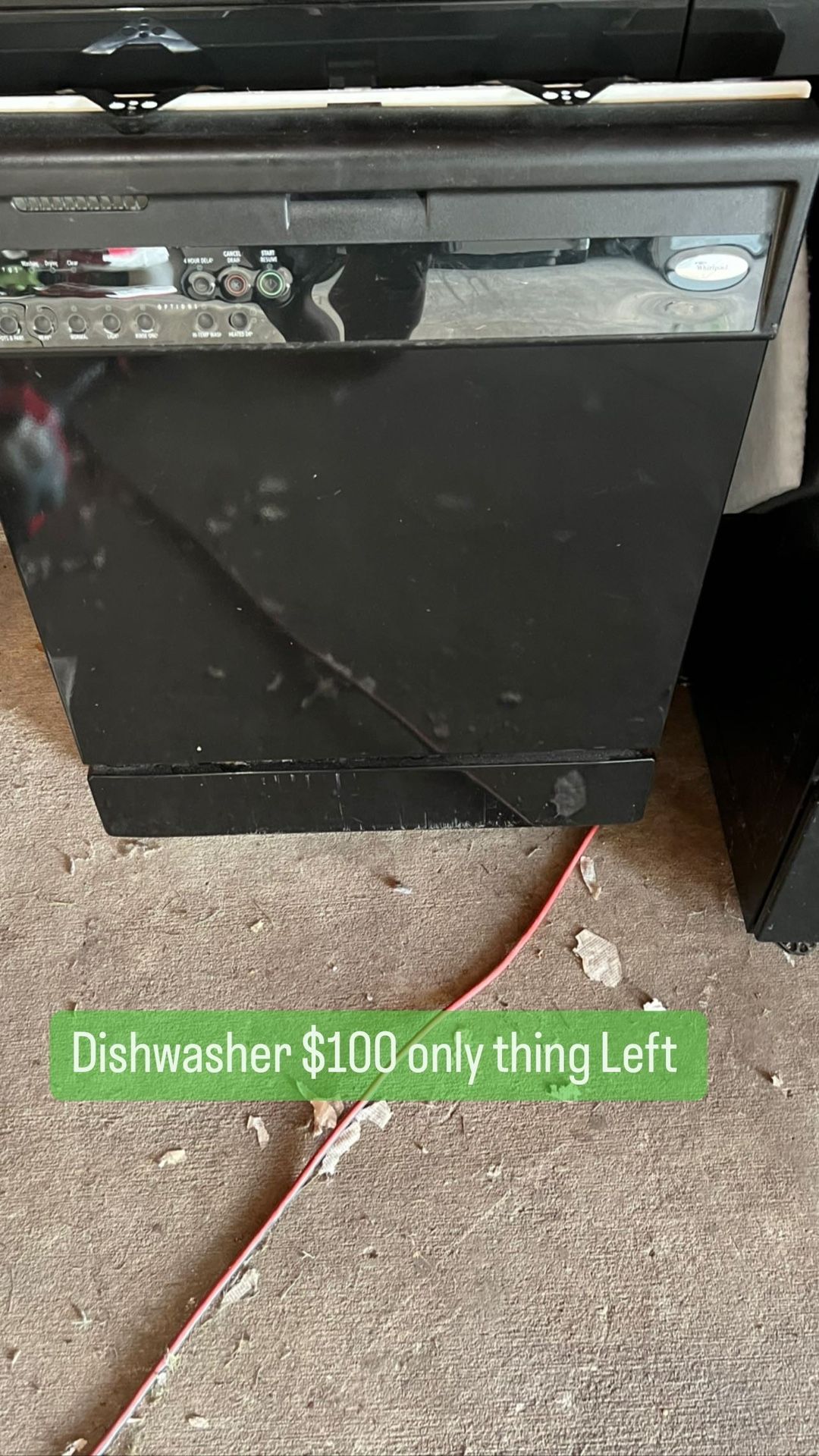 Whirlpool Dishwasher Has No Problems $70